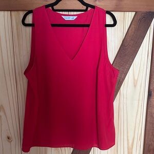 Nine West Bold Red Sleeveless Tank Top